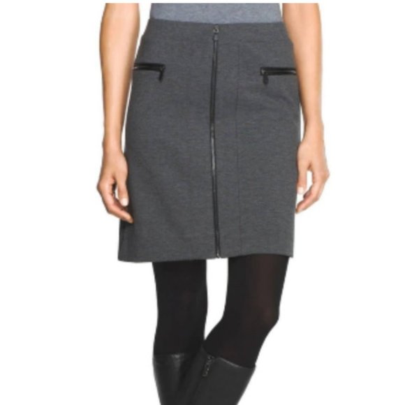 WHBM Full Zip Front Skirt, Like New - Picture 1 of 6